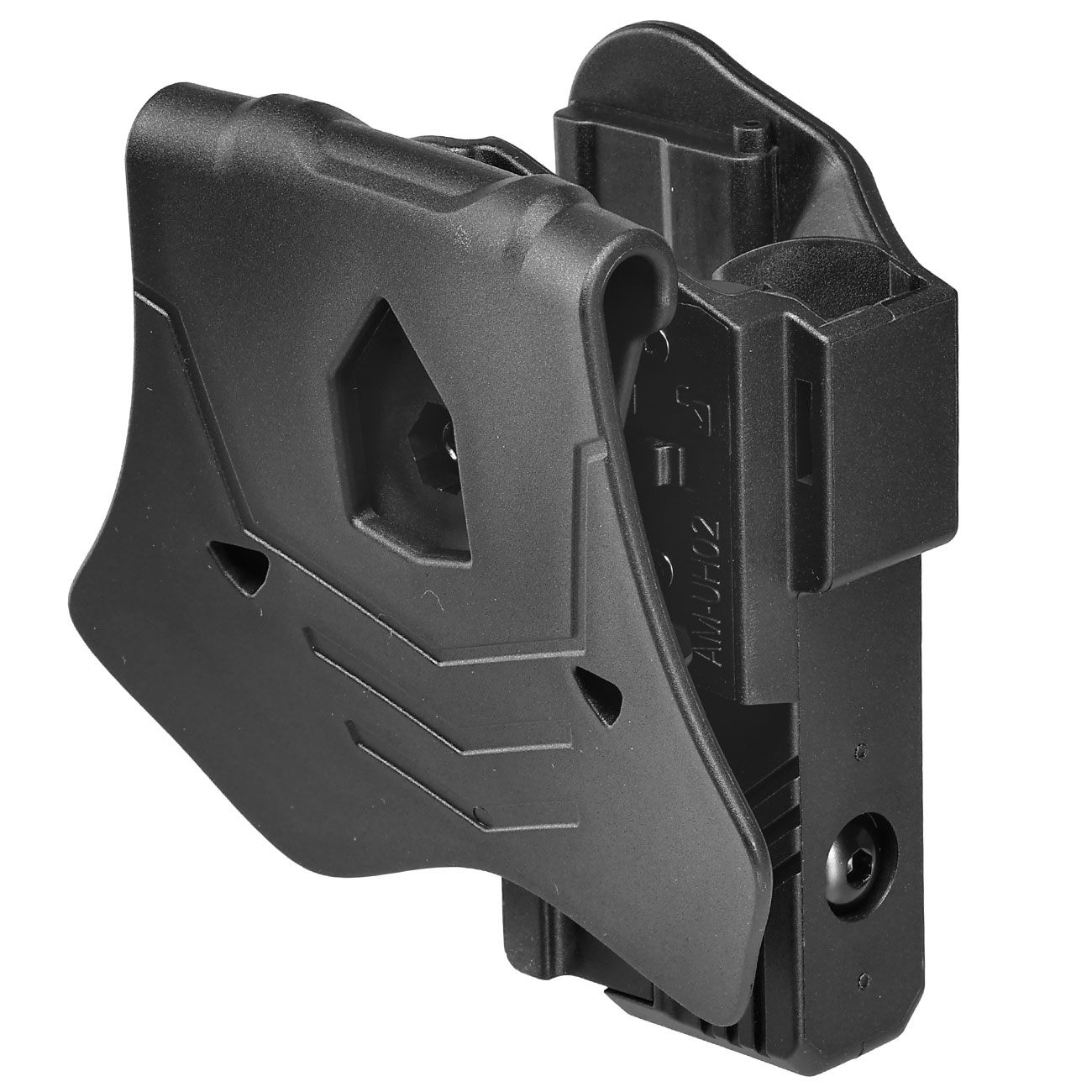 Amomax Per-Fit Rail Universal Tactical Holster Polymer Paddle - passend fr Pistolen mit Underbarrel Rail Rechts schwarz Bild 3