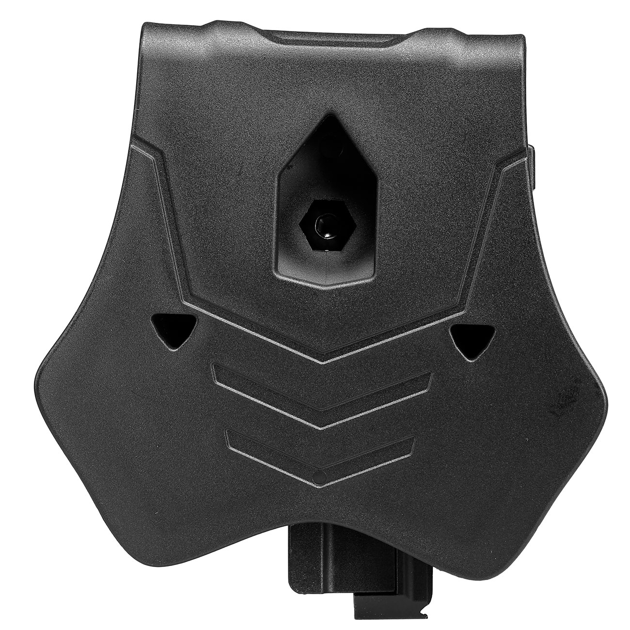 Amomax Per-Fit Rail Universal Tactical Holster Polymer Paddle - passend fr Pistolen mit Underbarrel Rail Rechts schwarz Bild 4