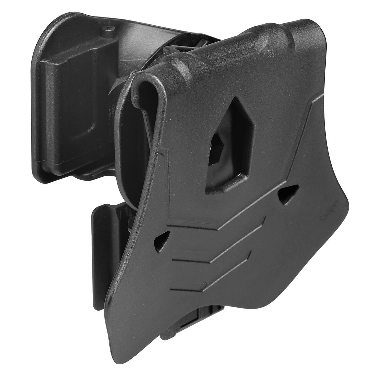 Amomax Per-Fit Rail Universal Tactical Holster Polymer Paddle - passend fr Pistolen mit Underbarrel Rail Rechts schwarz Bild 5