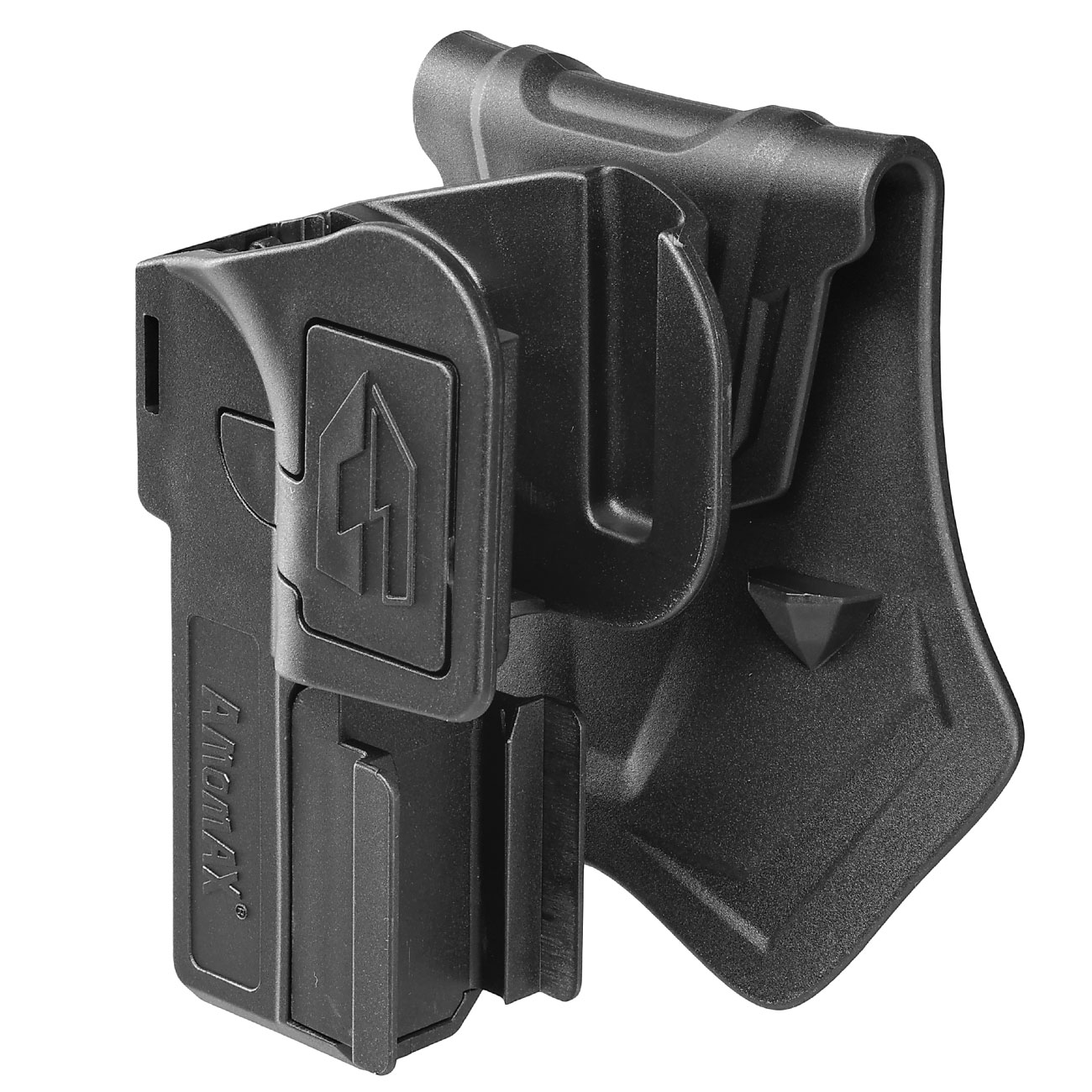 Amomax Per-Fit Rail Universal Tactical Holster Polymer Paddle - passend fr Pistolen mit Underbarrel Rail Rechts schwarz Bild 7