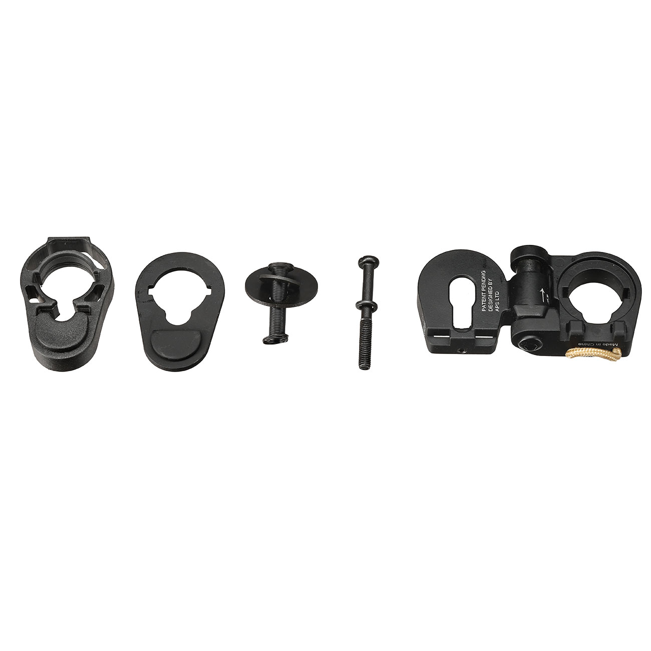 APS Aluminium Stock-Tube Klappschaft-Adapter f. APS / TM M4 / AR-15 S-AEG Gewehre schwarz Bild 1