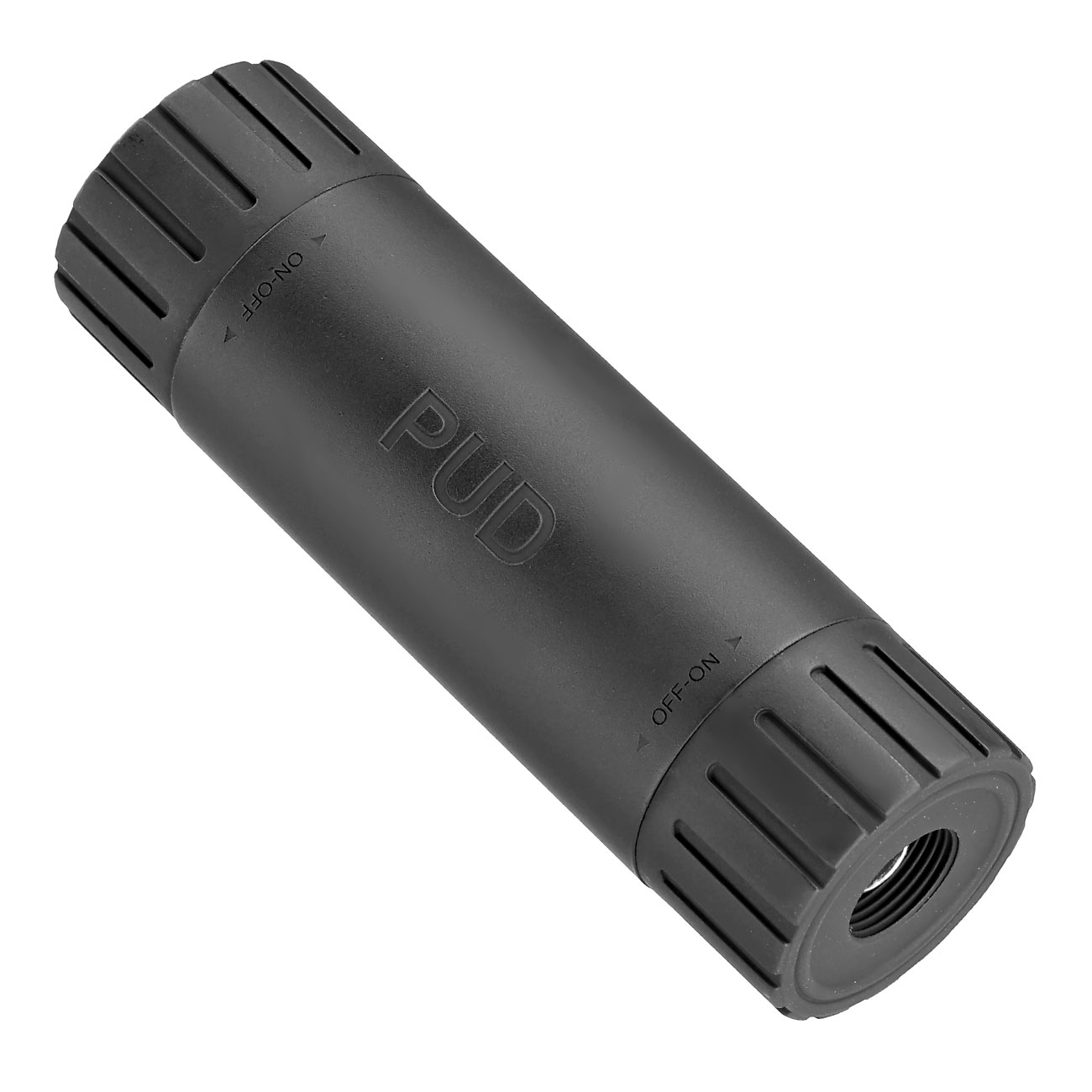 APS PUD Power Up Device Aluminium Suppressor Kit 110 x 34mm 14mm- mit 98mm Innenlauf schwarz Bild 2