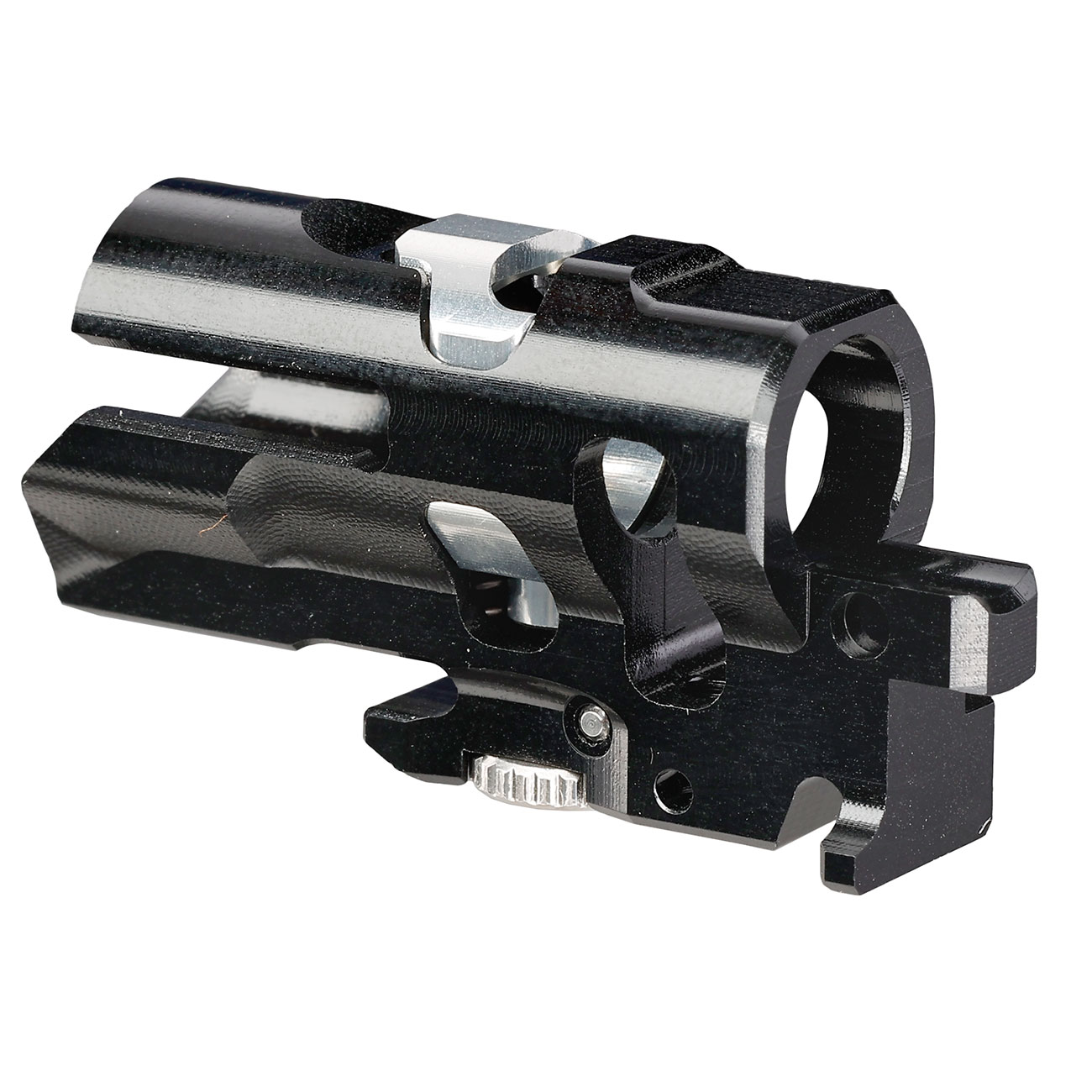 TTI Airsoft CNC Aluminium TDC-Style Hop-Up Chamber f. Tokyo Marui G17 / G19 / G34 GEN3 GBB Serie schwarz Bild 2