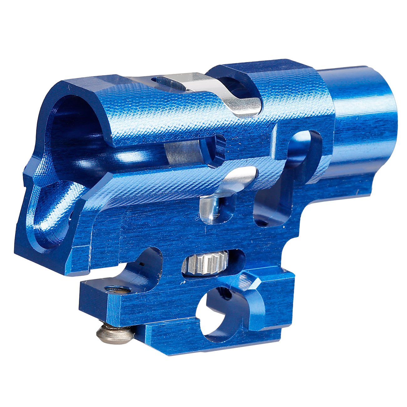 TTI Airsoft CNC Aluminium TDC-Style Hop-Up Chamber f. Tokyo Marui / Wei-ETech Hi-Capa / M1911 GBB Serie blau Bild 3