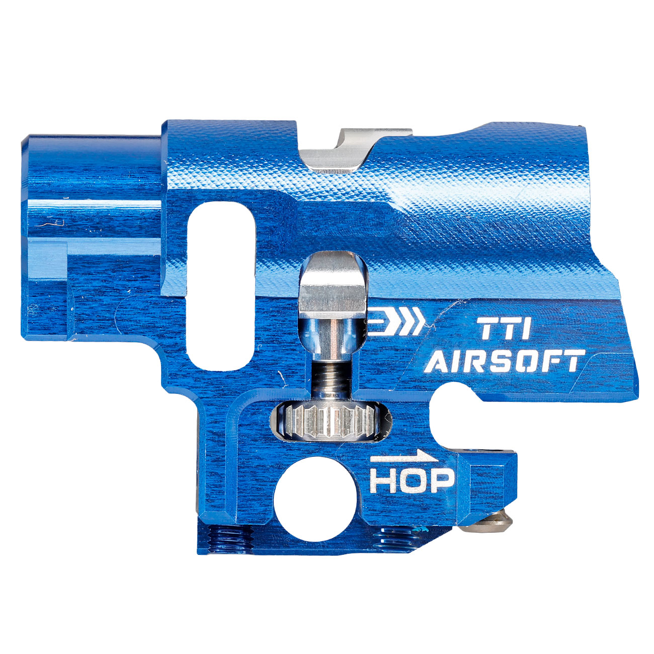 TTI Airsoft CNC Aluminium TDC-Style Hop-Up Chamber f. Tokyo Marui / Wei-ETech Hi-Capa / M1911 GBB Serie blau Bild 6