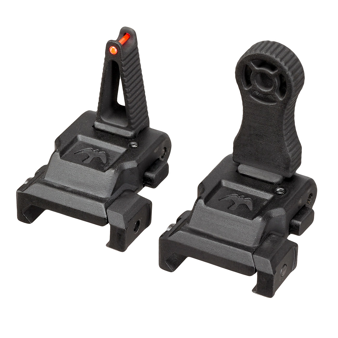 APS Falcon Aluminium Flip-Up Sight Set Front / Rear fr 20 - 22mm Schienen schwarz