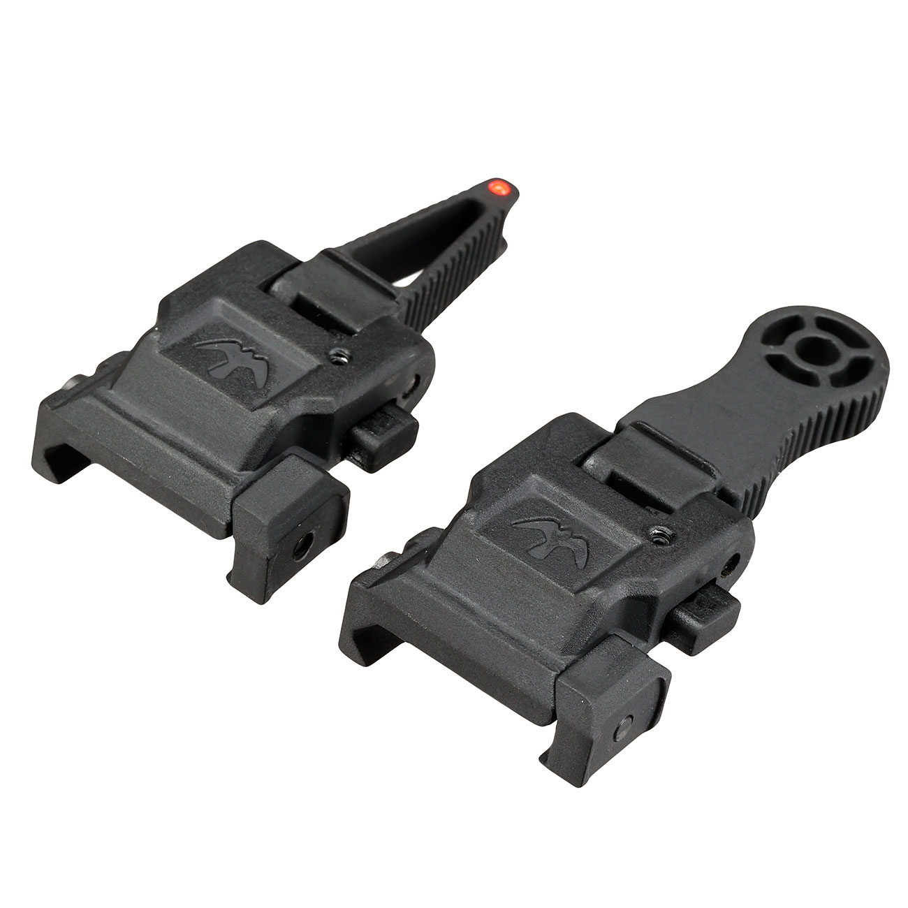 APS Falcon Aluminium Flip-Up Sight Set Front / Rear fr 20 - 22mm Schienen schwarz Bild 1