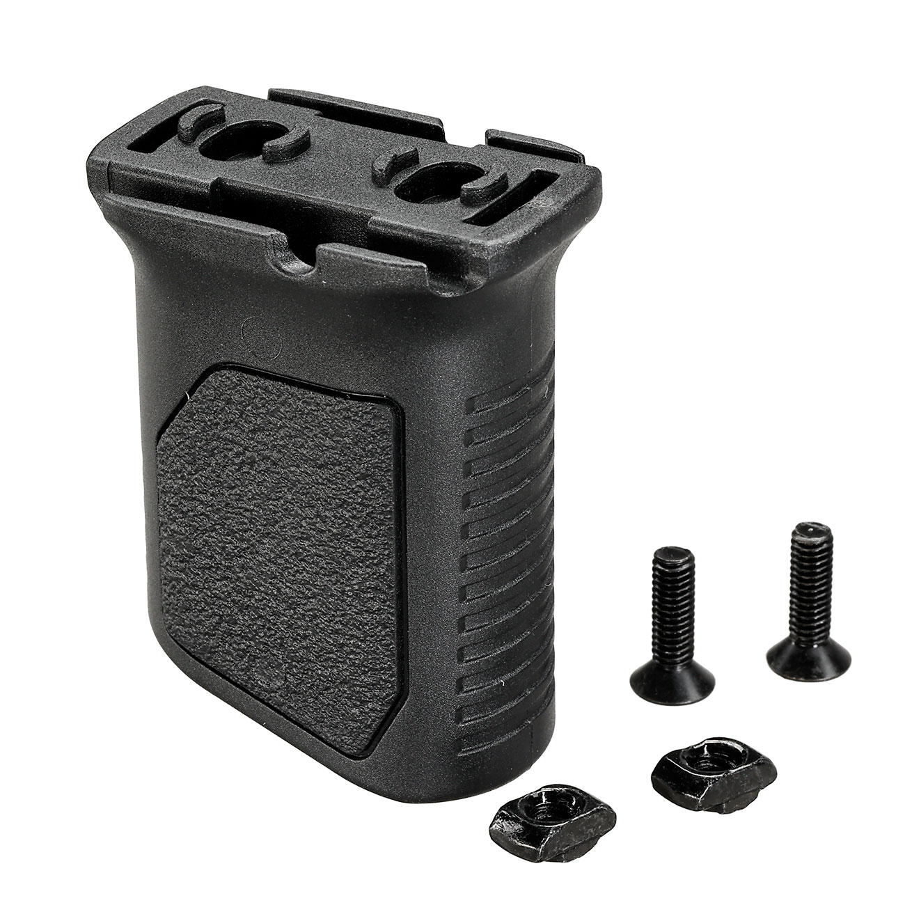 MP Airsoft LOCK Polymer Angled Vertical Frontgriff Short-Type m. Kabelfhrung schwarz