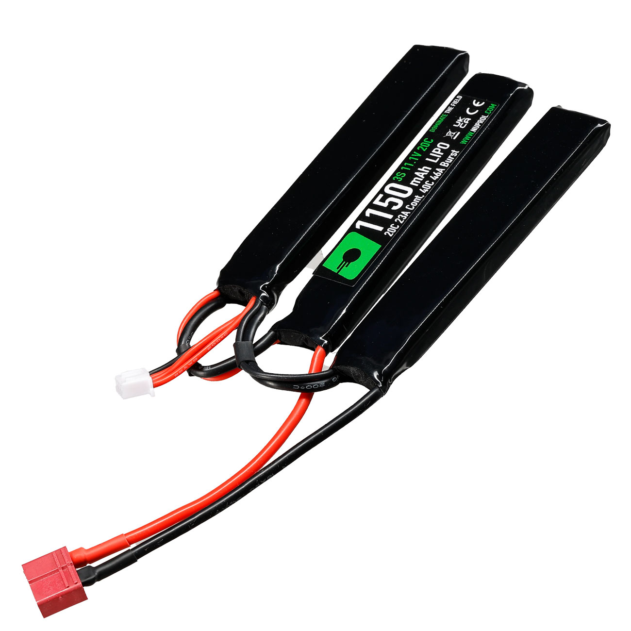 Nuprol Power Series LiPo Akku 11,1V 1150mAh 20C / 40C Tri-Nunchuck-Type m. Deans Anschluss Bild 1