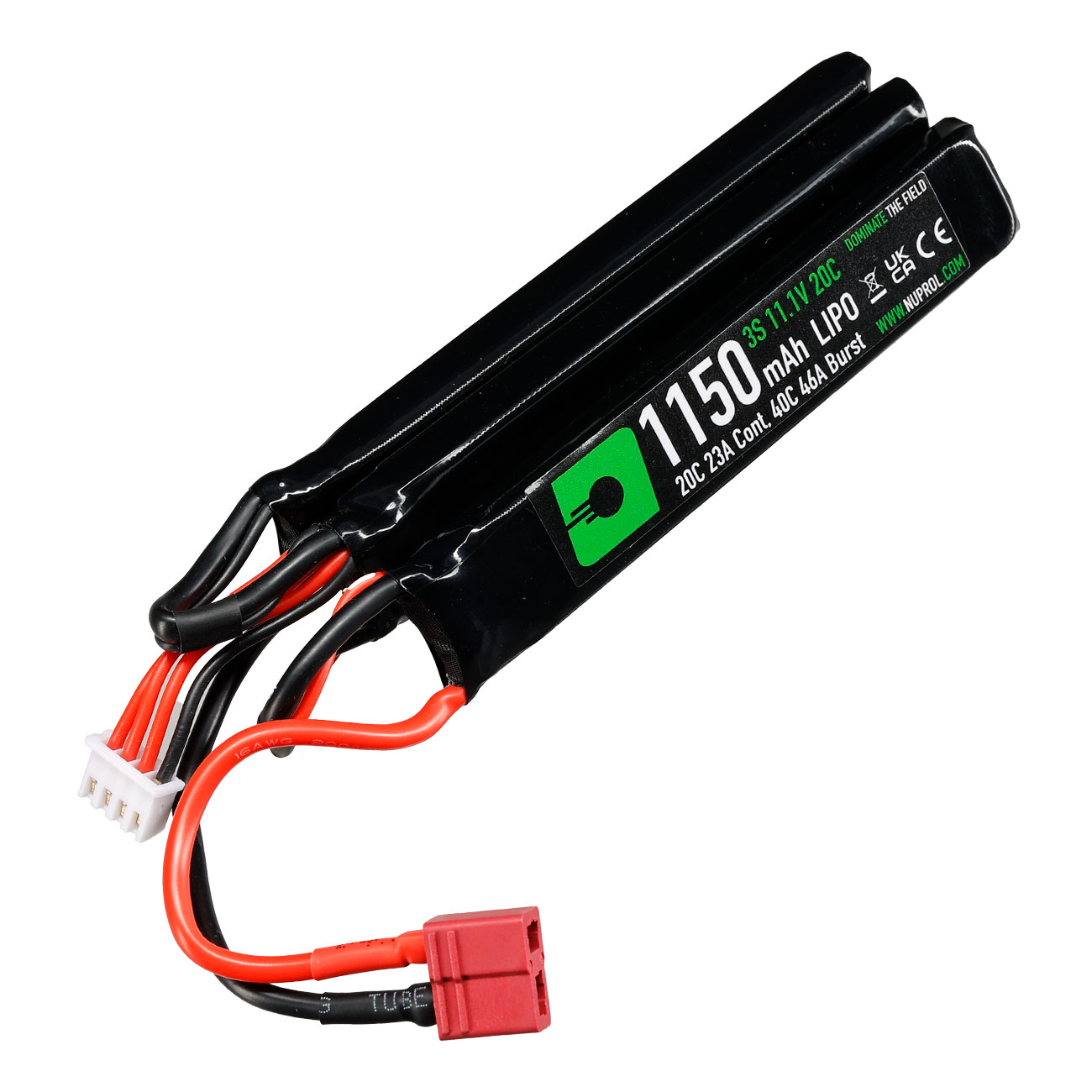 Nuprol Power Series LiPo Akku 11,1V 1150mAh 20C / 40C Tri-Nunchuck-Type m. Deans Anschluss Bild 2