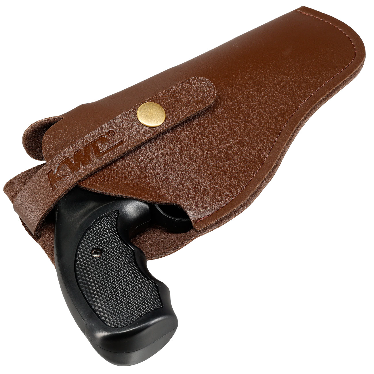 KWC Kunstleder Grtelholster universell f. Pistolen / Revolver bis 240 mm Lnge braun Bild 4