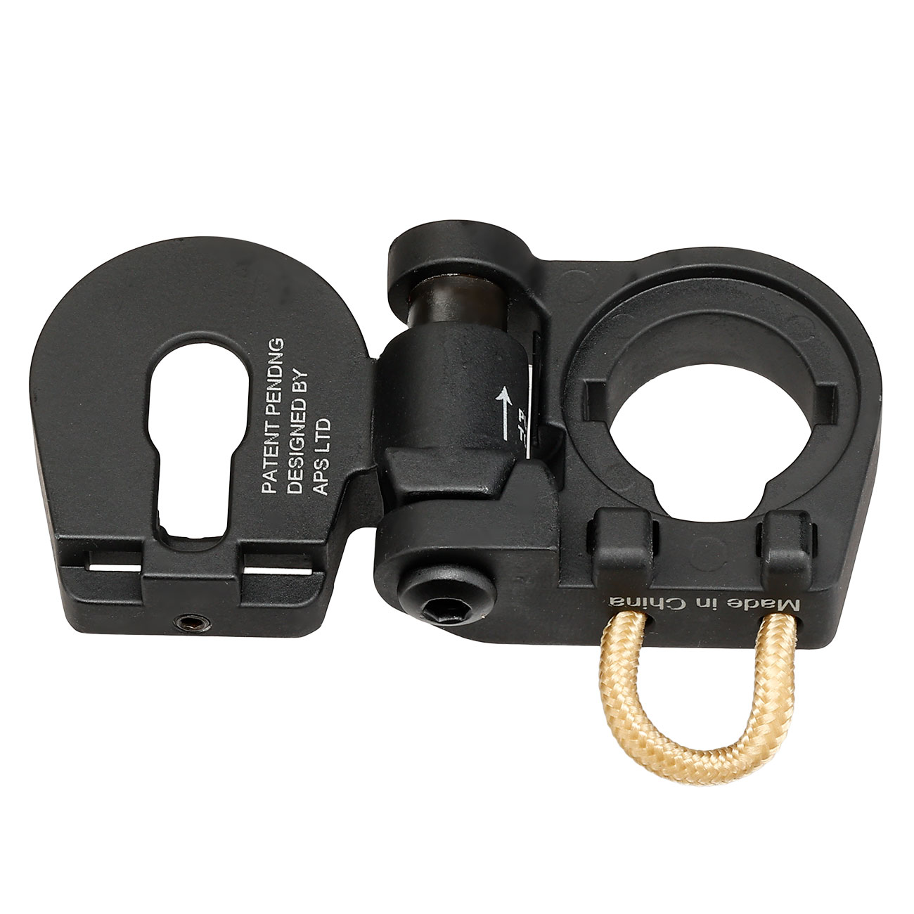APS Aluminium Stock-Tube Klappschaft-Adapter f. APS / EMG M4 S-AEG Gewehre mit geschraubter Stock-Tube schwarz Bild 2