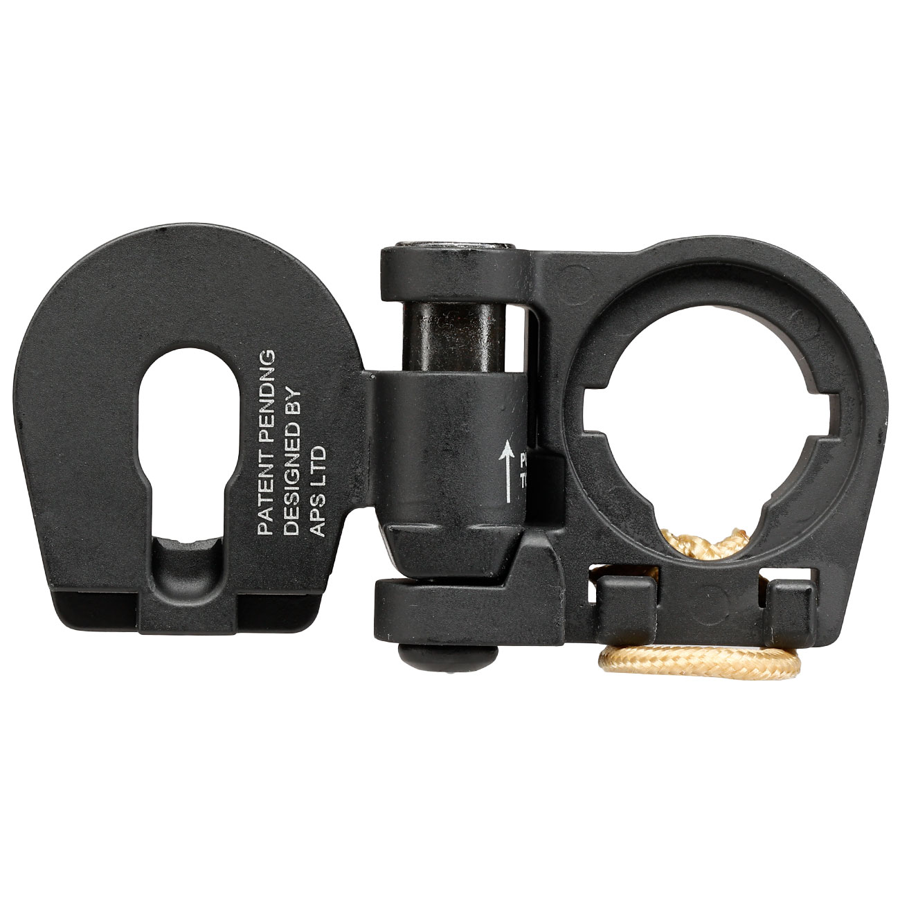 APS Aluminium Stock-Tube Klappschaft-Adapter f. APS / EMG M4 S-AEG Gewehre mit geschraubter Stock-Tube schwarz Bild 3