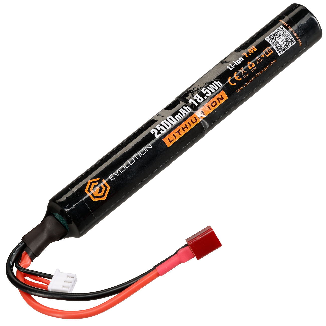 Evolution Li-Ion Akku 7,4V 2500mAh 10C / 15C Stick-Type m. T-Stecker Anschluss