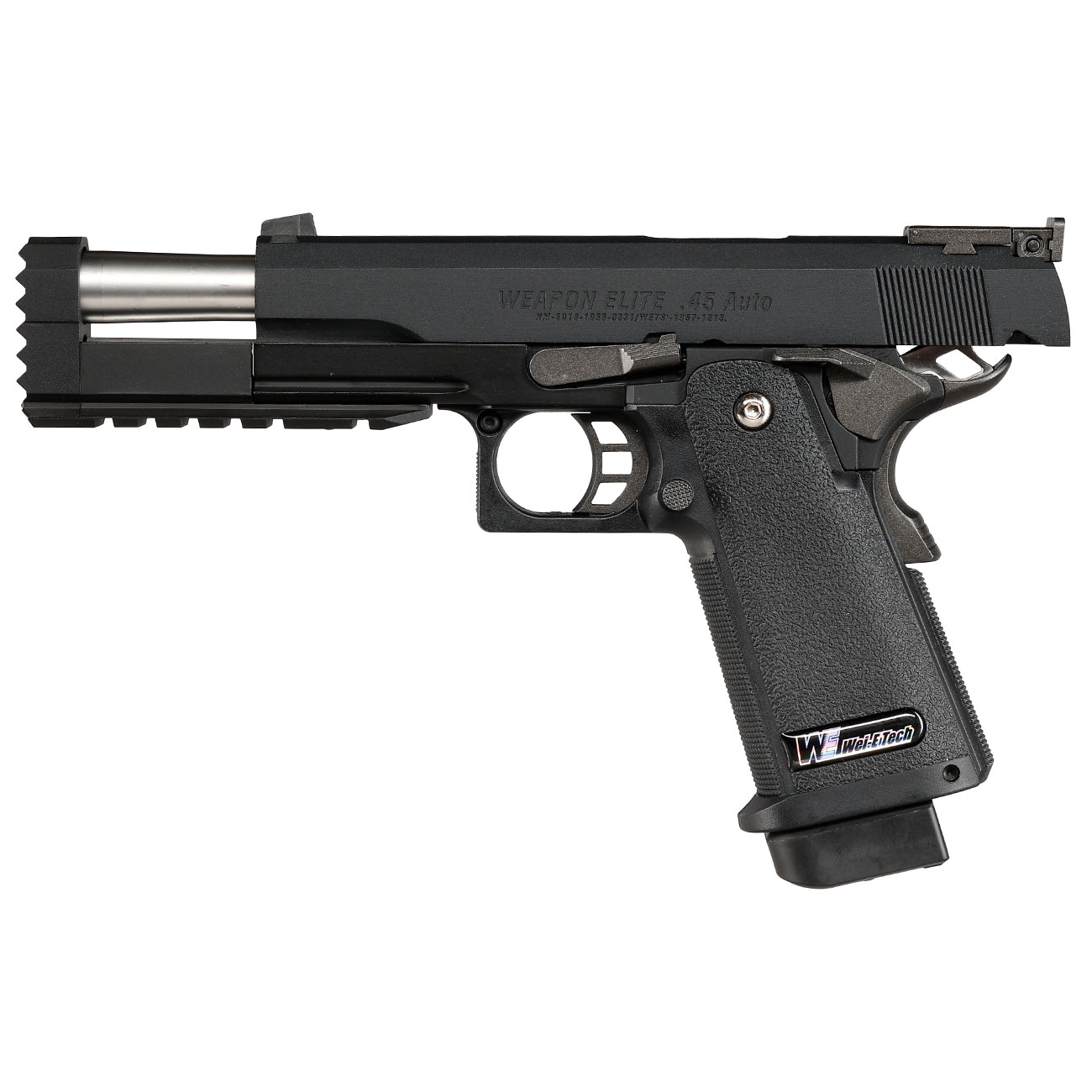 Wei-ETech Hi-Capa 5.2 Compensator R-Type Vollmetall GBB 6mm BB schwarz Bild 2