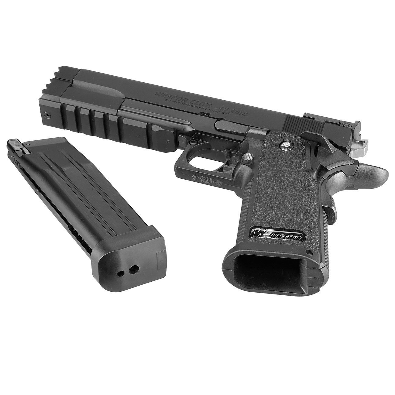 Wei-ETech Hi-Capa 5.2 Compensator R-Type Vollmetall GBB 6mm BB schwarz Bild 6