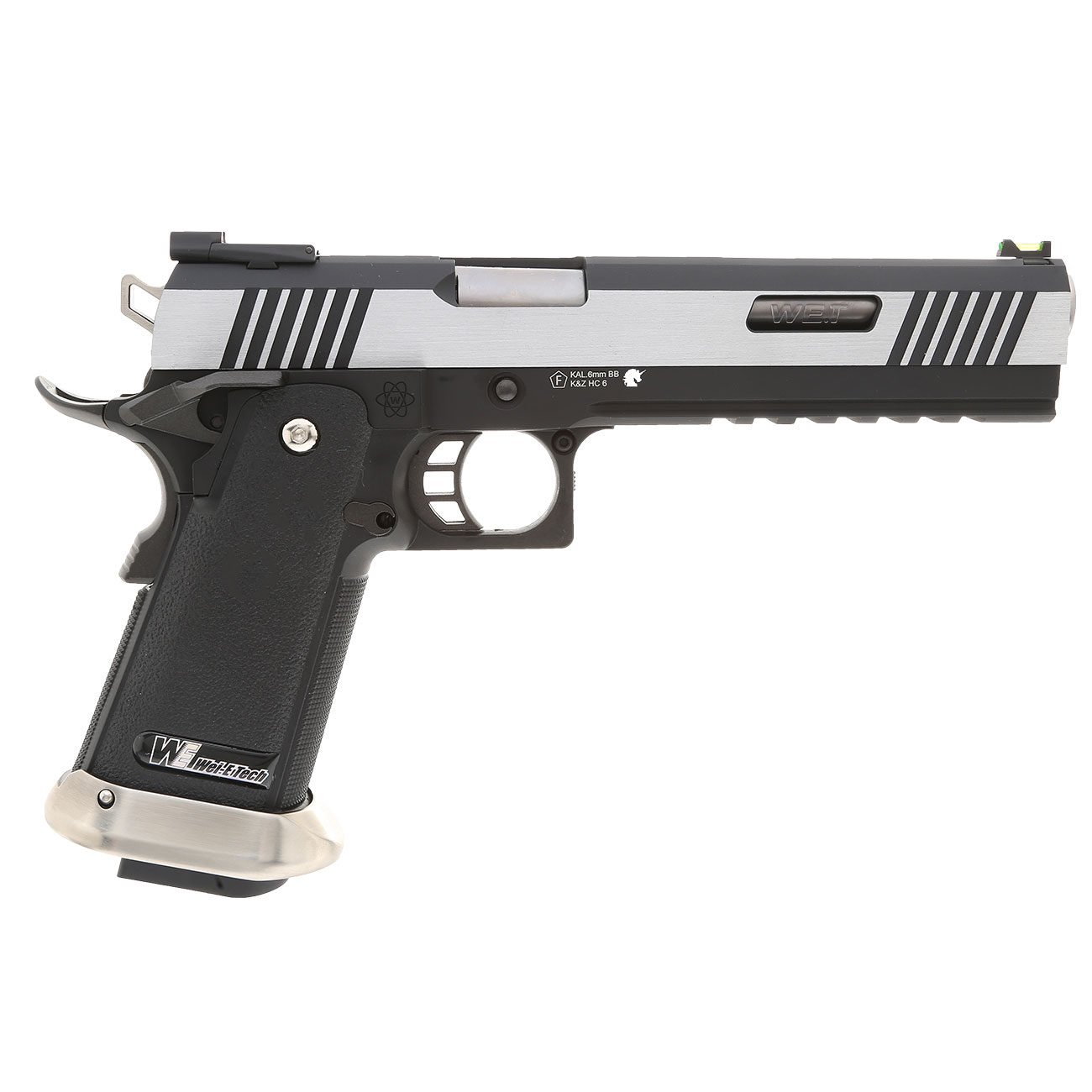 Wei-ETech Hi-Capa 6 WET Force Type-B Vollmetall GBB 6mm BB silber Bild 3