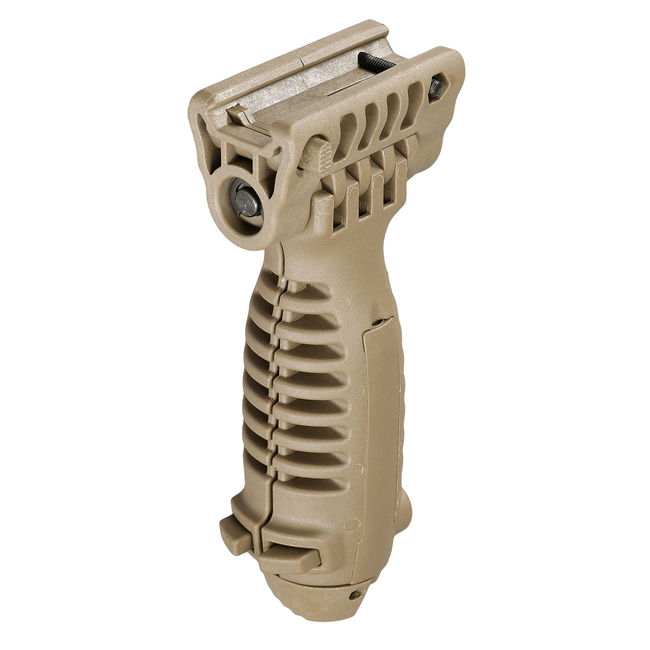 Evolution Heavy Duty Tactical Bipod Frontgriff mit integriertem Zweibein f. 20 - 22mm Schienen tan