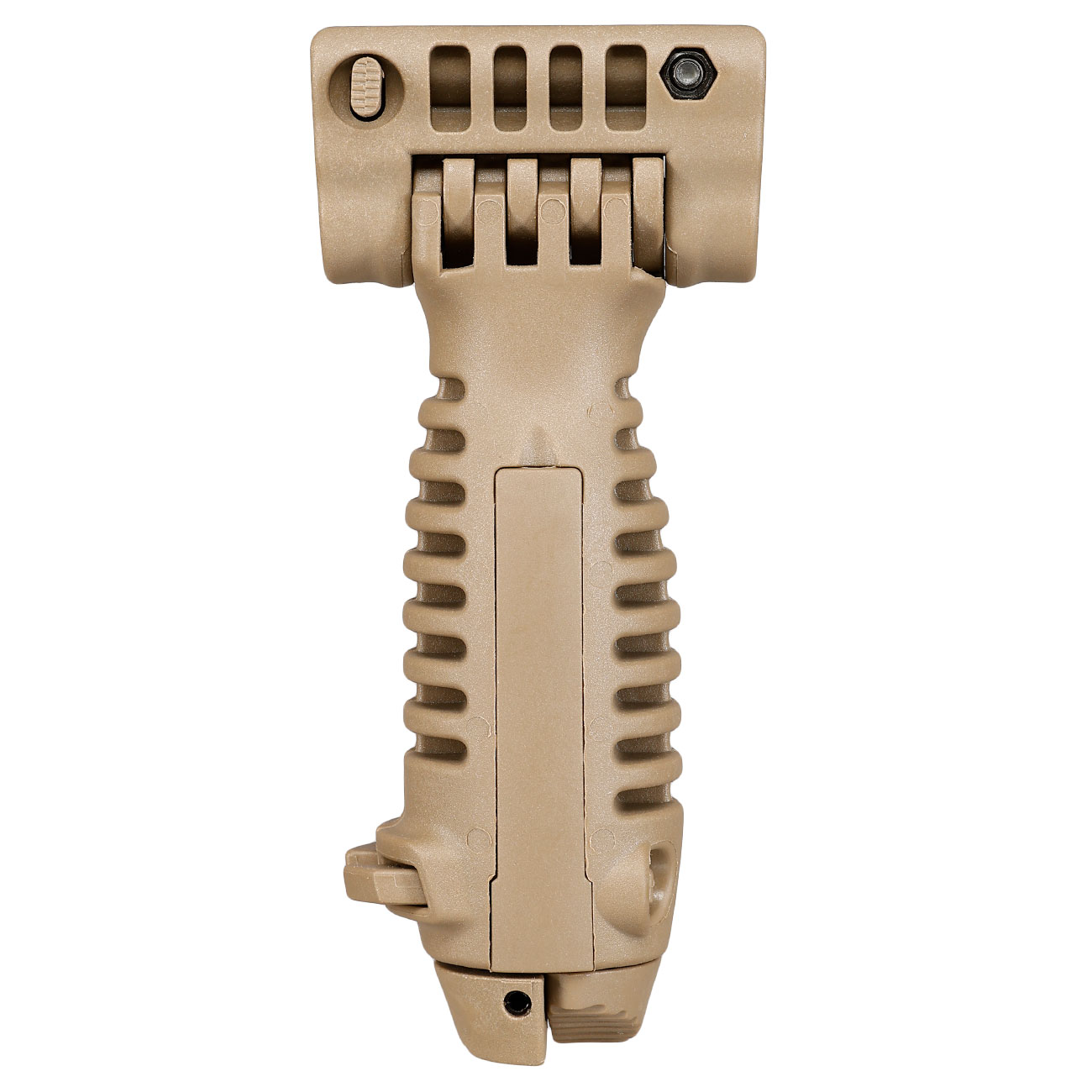 Evolution Heavy Duty Tactical Bipod Frontgriff mit integriertem Zweibein f. 20 - 22mm Schienen tan Bild 1