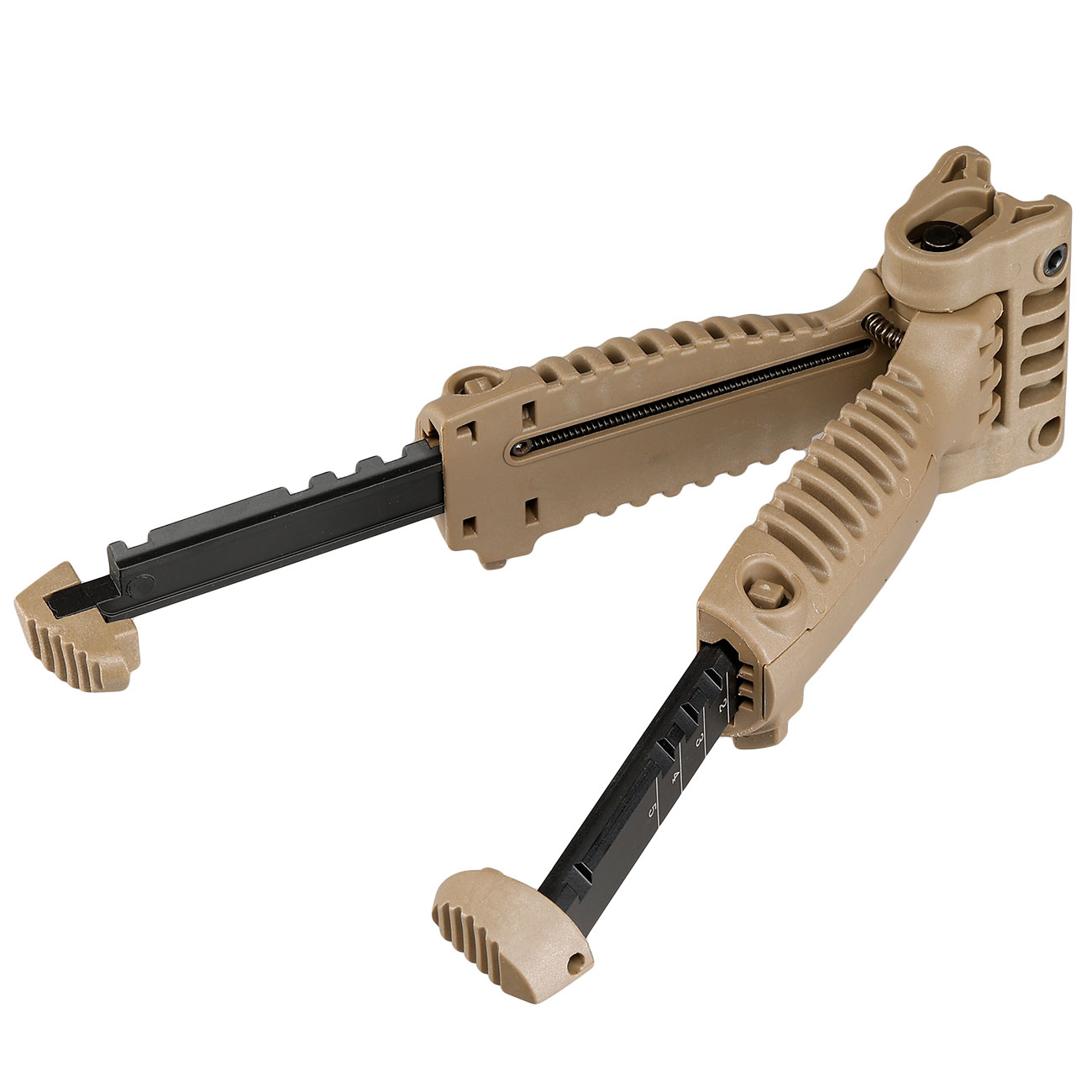 Evolution Heavy Duty Tactical Bipod Frontgriff mit integriertem Zweibein f. 20 - 22mm Schienen tan Bild 10