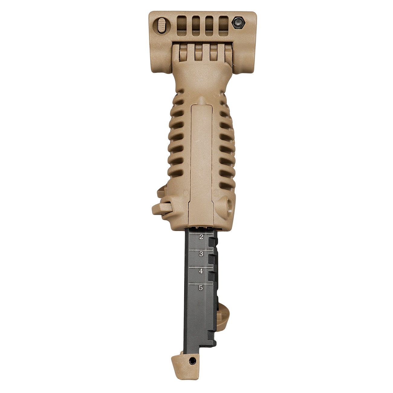 Evolution Heavy Duty Tactical Bipod Frontgriff mit integriertem Zweibein f. 20 - 22mm Schienen tan Bild 8