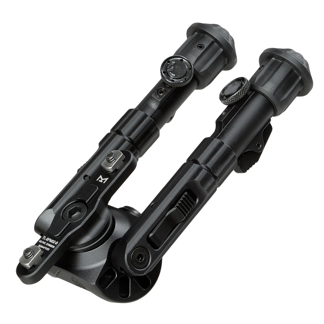 UTG M-LOK Heavy Duty Recon 360 Grad Fine Tune Metall Zweibein - Gummife 133 - 172 mm schwarz Bild 7