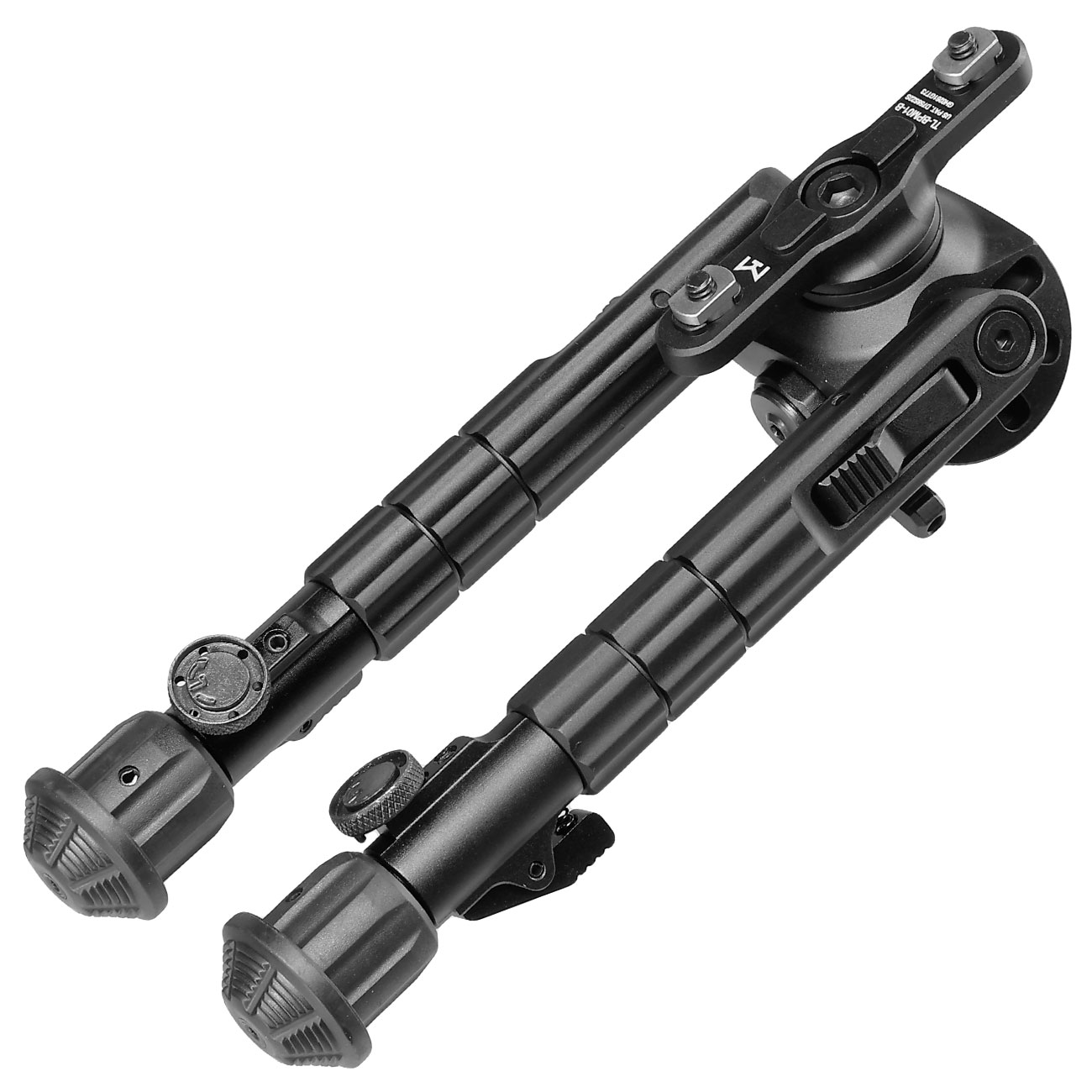 UTG M-LOK Heavy Duty Recon 360 Grad Fine Tune Metall Zweibein - Gummife 160 - 230 mm schwarz
