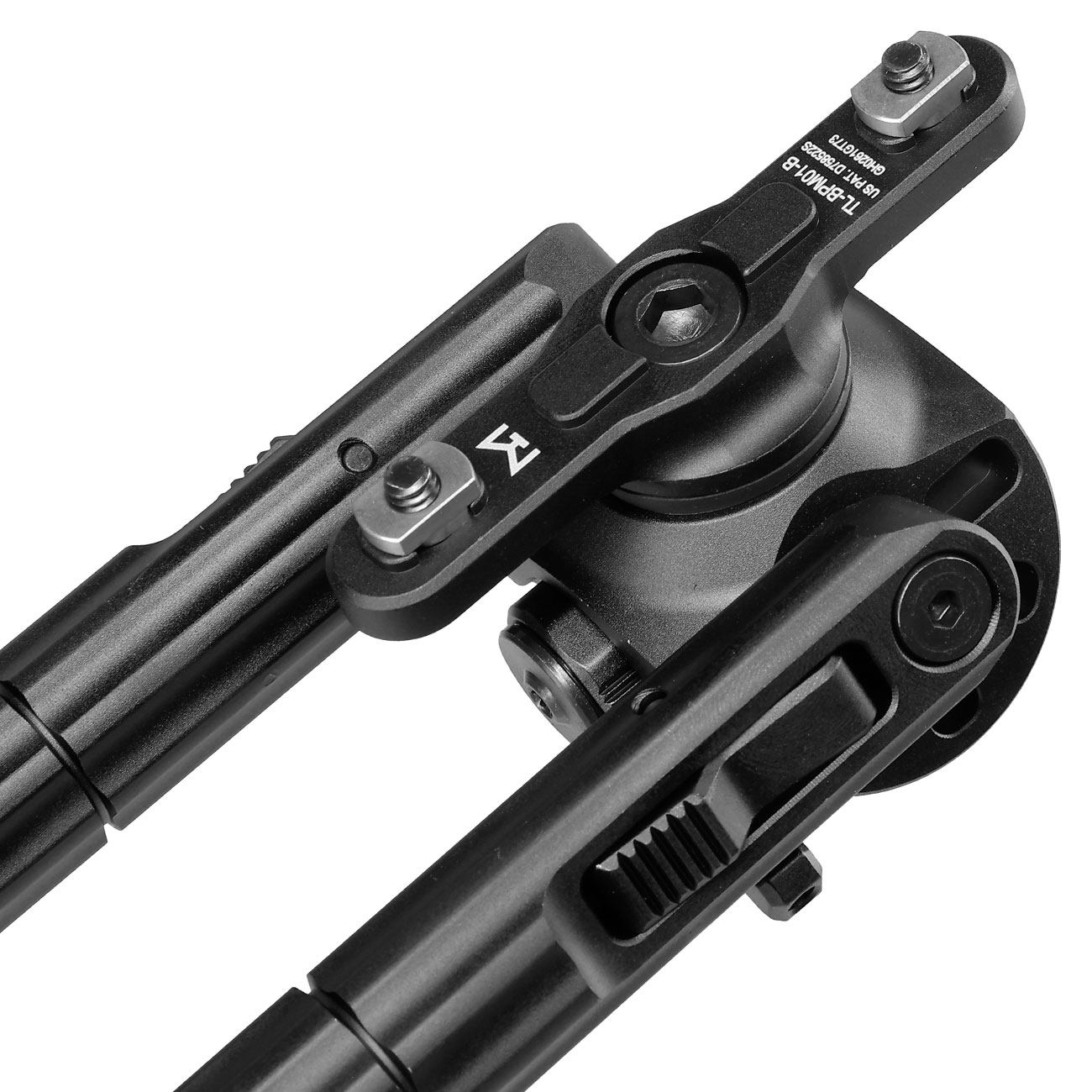 UTG M-LOK Heavy Duty Recon 360 Grad Fine Tune Metall Zweibein - Gummife 160 - 230 mm schwarz Bild 3