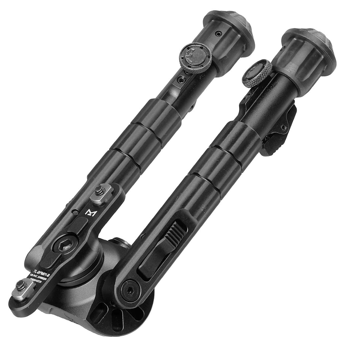 UTG M-LOK Heavy Duty Recon 360 Grad Fine Tune Metall Zweibein - Gummife 160 - 230 mm schwarz Bild 7