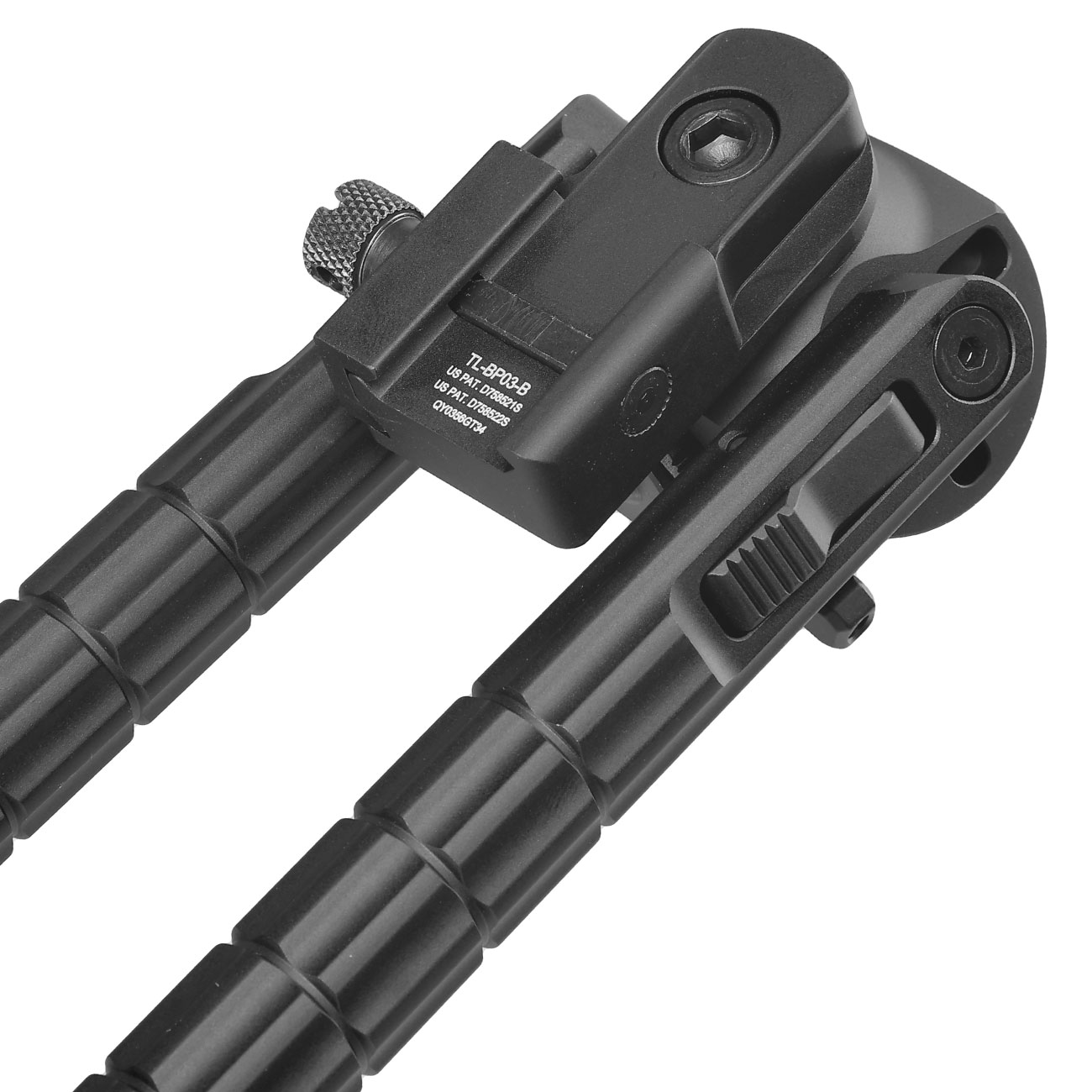 UTG Heavy Duty Recon 360 Grad Fine Tune Metall Zweibein - Gummife 200 - 310 mm schwarz - Version 3 Bild 3