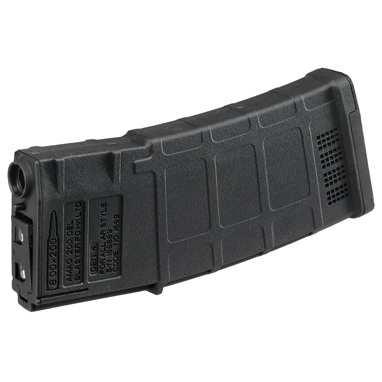 Ares M4 / M16 Aqua Gel Blaster AMAG Magazin f. 200 Schuss 7-8mm Gel Balls schwarz