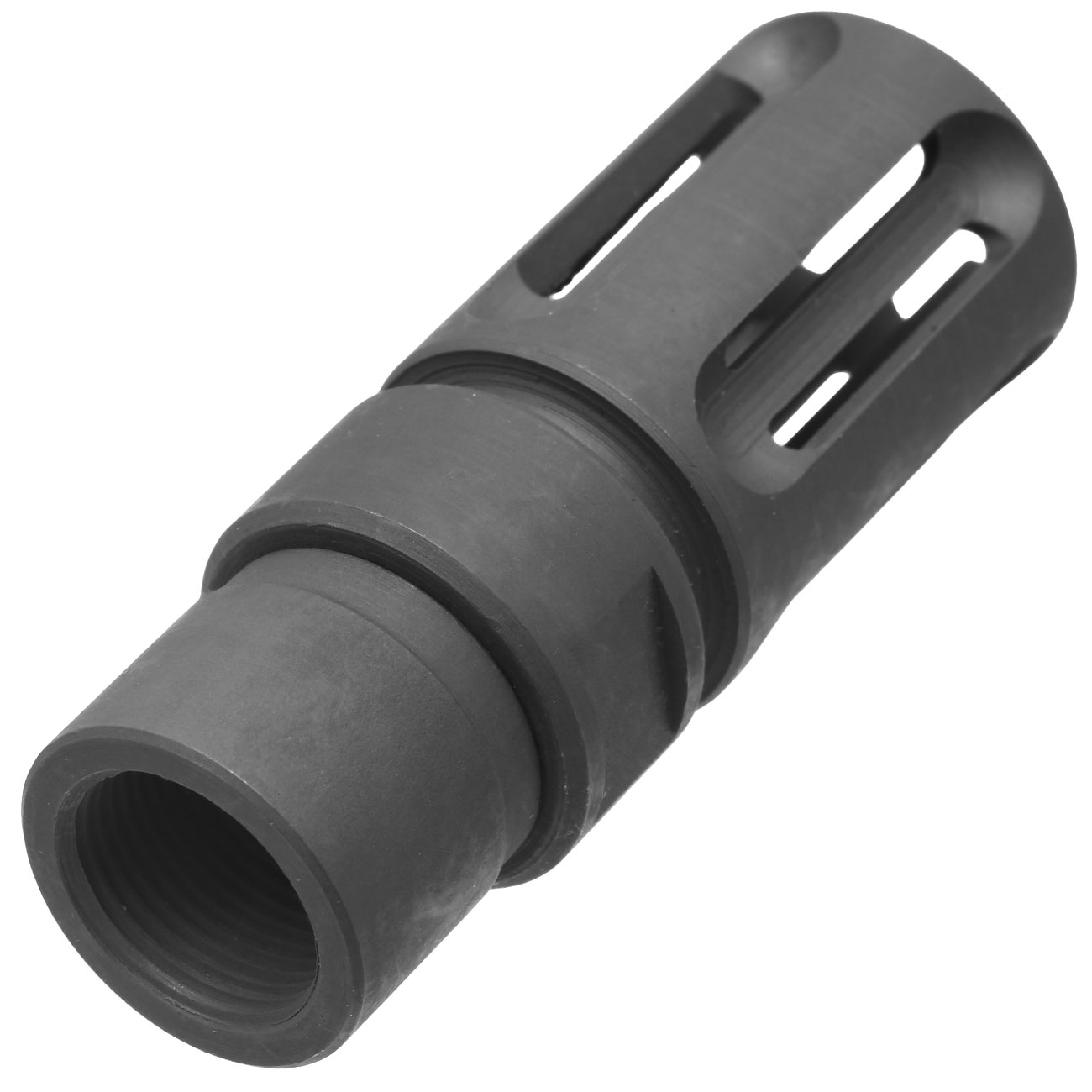 Evolution CNC Stahl Birdcage Flash-Hider stahlgrau 14mm- Bild 2