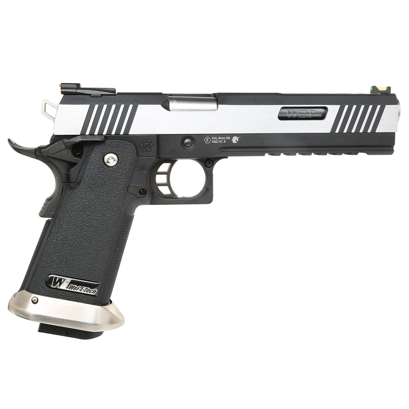 Wei-ETech Hi-Capa 6 WET Force Type-A Vollmetall GBB 6mm BB silber Bild 3