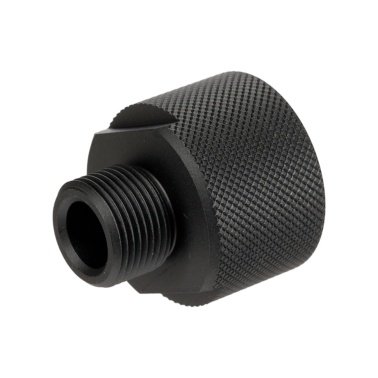 Silverback CNC Aluminium Silencer Adapter 24mm+ CW auf 14mm- CCW schwarz