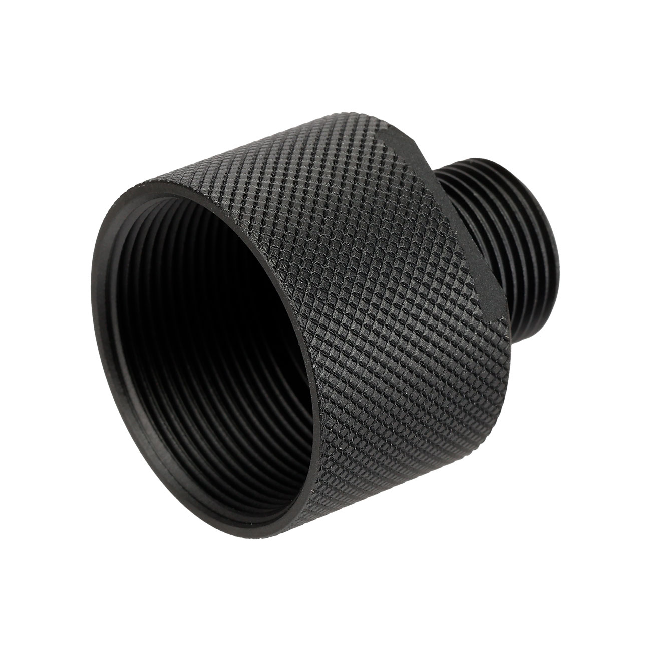 Silverback CNC Aluminium Silencer Adapter 24mm+ CW auf 14mm- CCW schwarz Bild 2