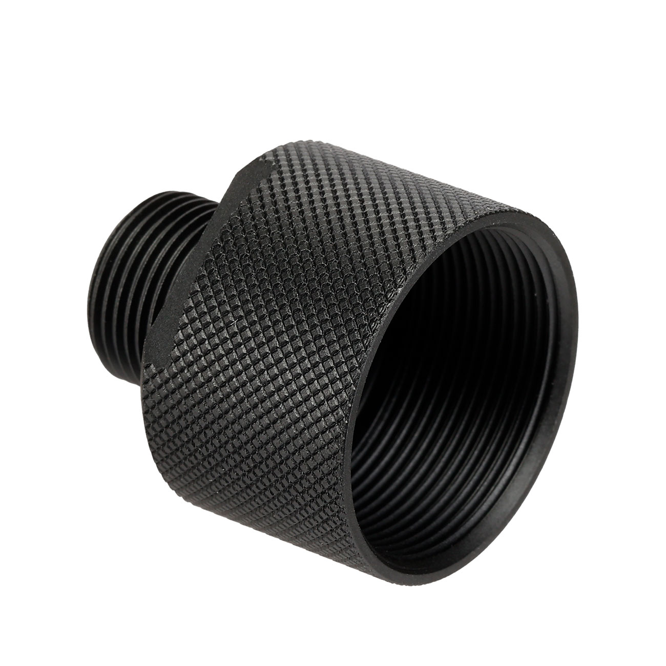 Silverback CNC Aluminium Silencer Adapter 24mm+ CW auf 14mm- CCW schwarz Bild 3
