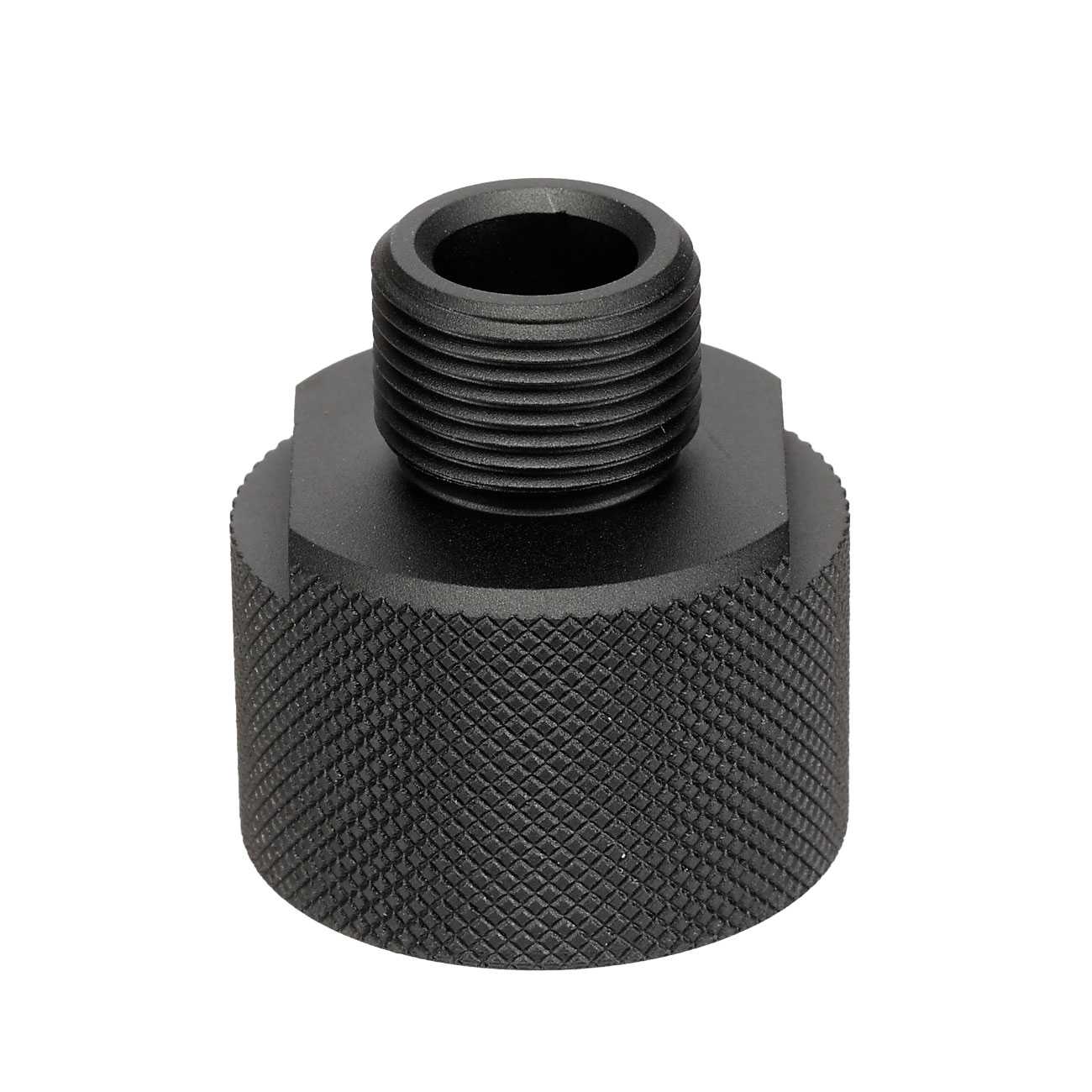 Silverback CNC Aluminium Silencer Adapter 24mm+ CW auf 14mm- CCW schwarz Bild 4