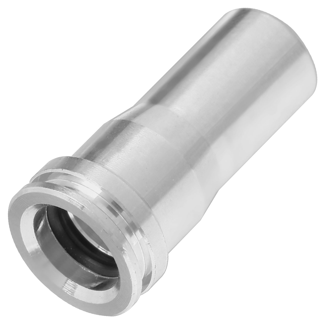 ICS Aluminium CNC Nozzle mit O-Ring 19,55 mm f. ICS L85 / L86 S-AEG Gewehre silber Bild 1
