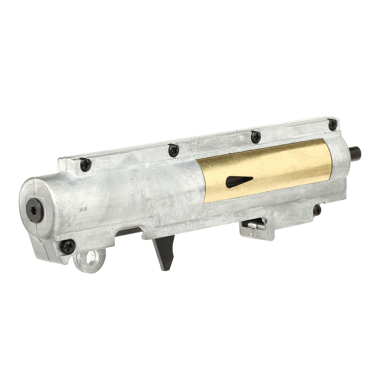 ICS M4 / M16 Split-Design Gearbox M120 komplett Standard Version oben silber MA-340 Bild 2