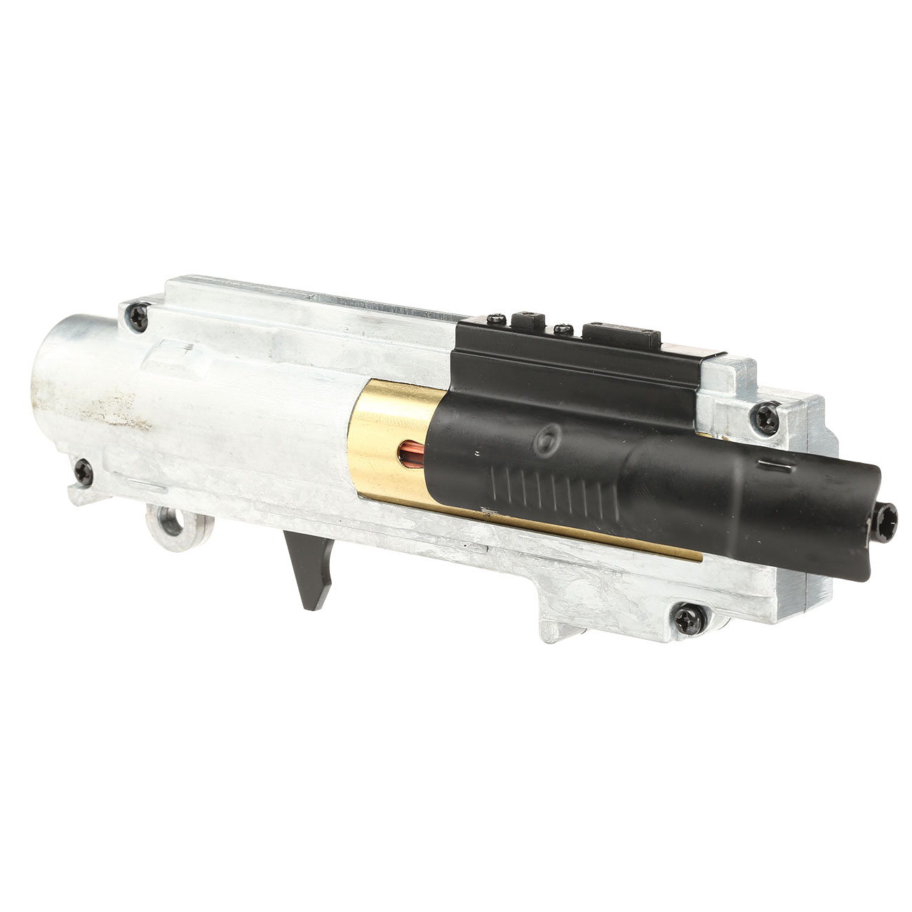 ICS M4 / M16 Split-Design Gearbox M120 komplett EBB / QD-Version oben silber MA-193 Bild 1