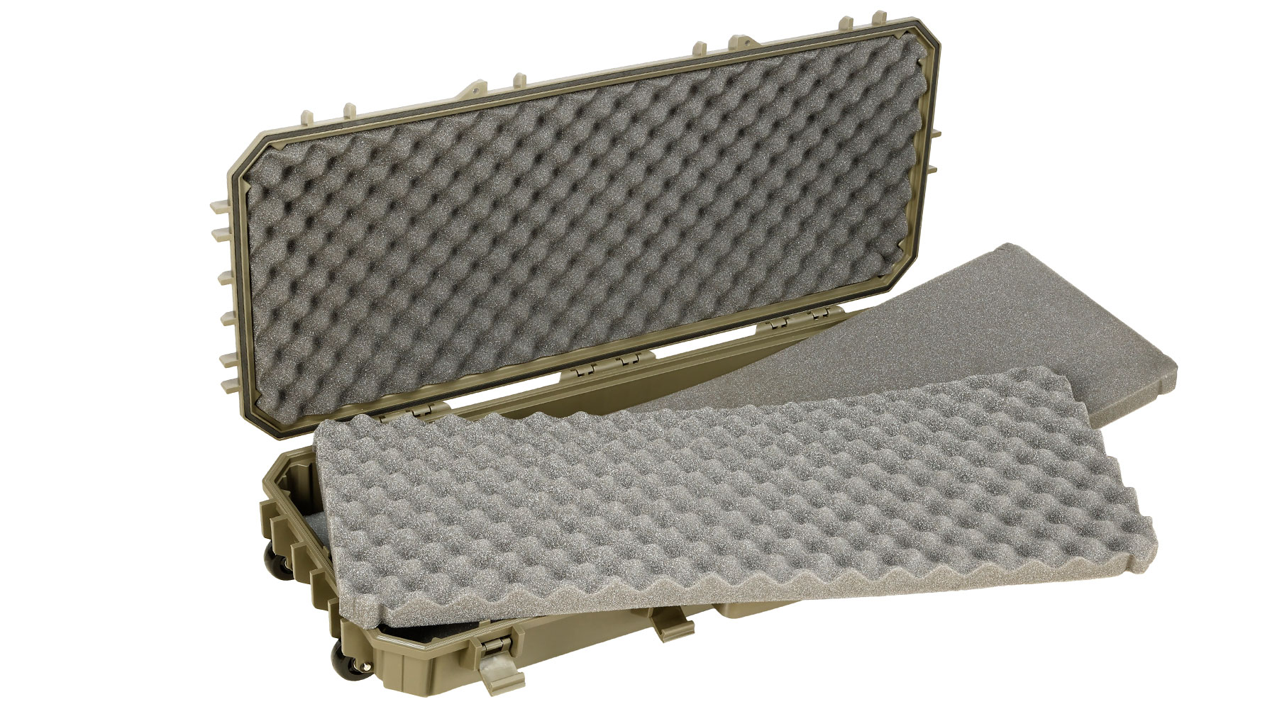 SRC Rainproof Hard Case Waffenkoffer / Trolley 97 x 40 x 16 cm Waben-Schaumstoff Ranger Green Bild 6