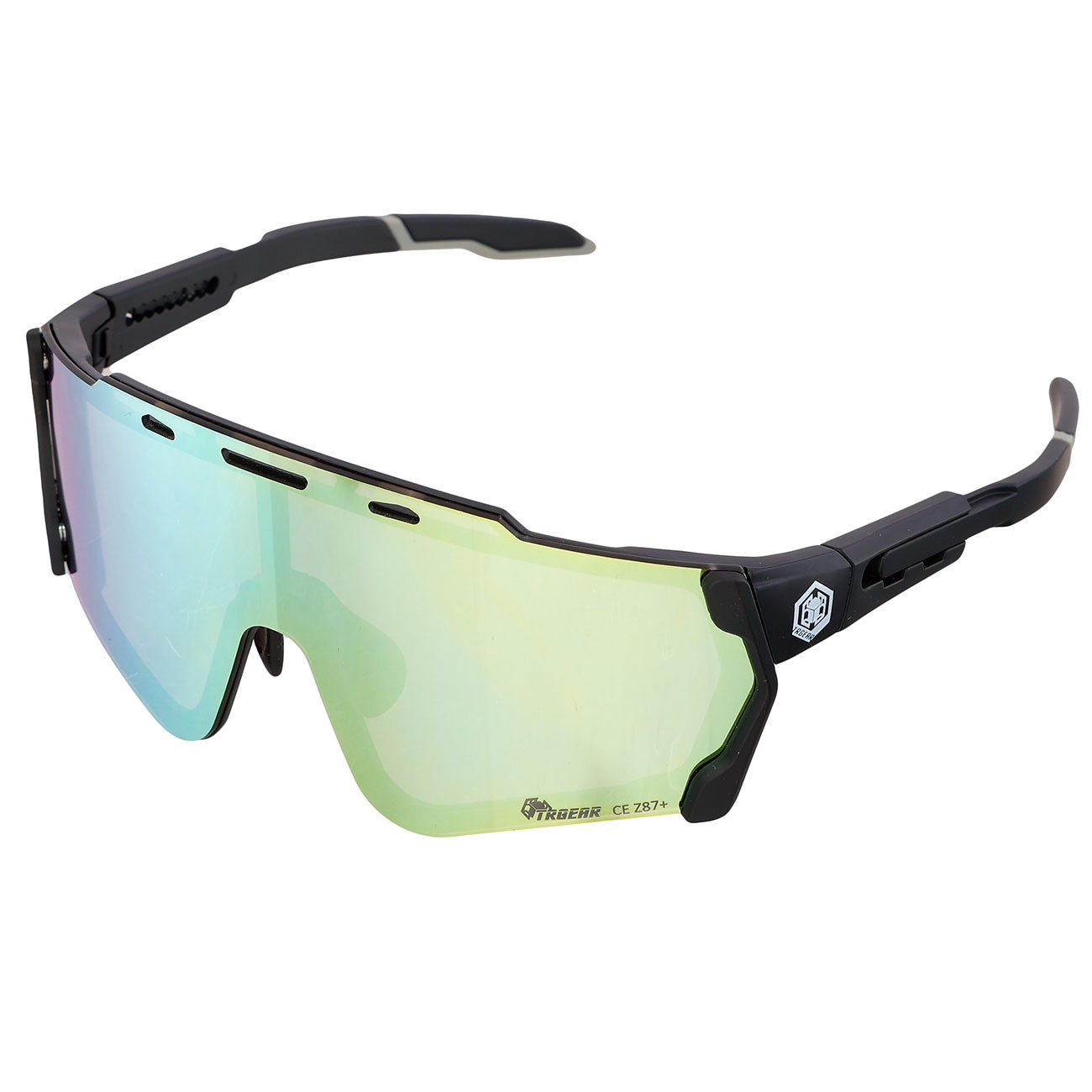 TRGear Tactical Shooting Goggle Schiebrille Komplettset mit Etui schwarz - Glasfarbe gold Bild 1