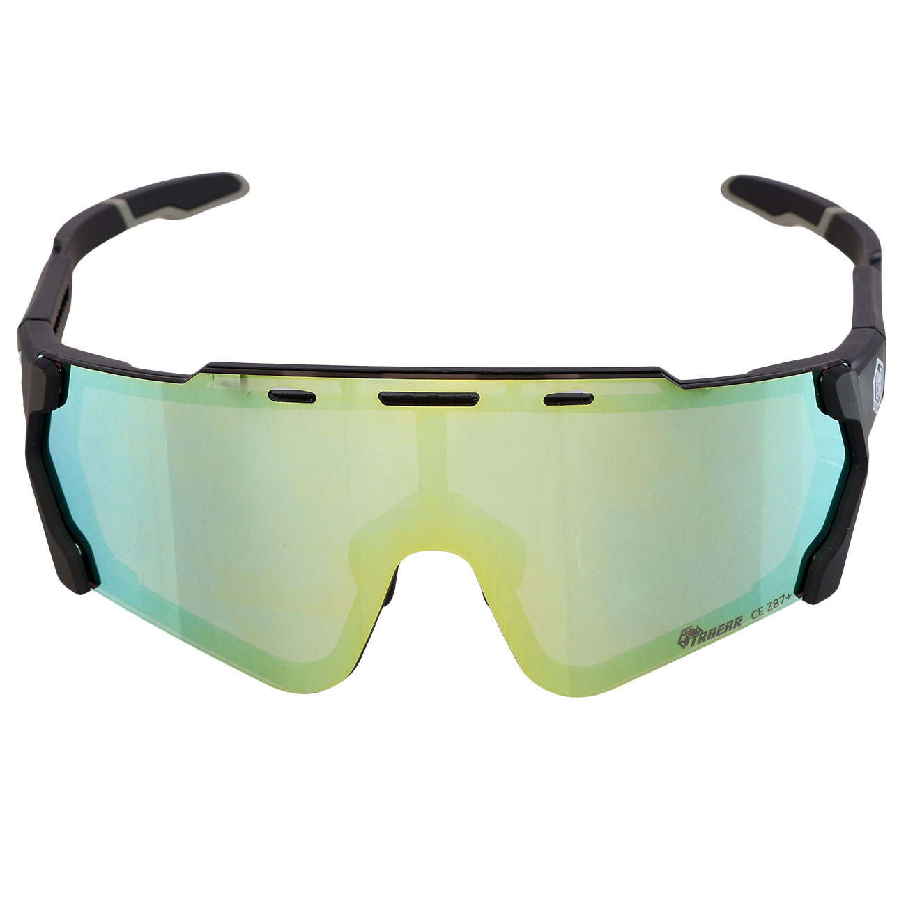 TRGear Tactical Shooting Goggle Schiebrille Komplettset mit Etui schwarz - Glasfarbe gold Bild 3