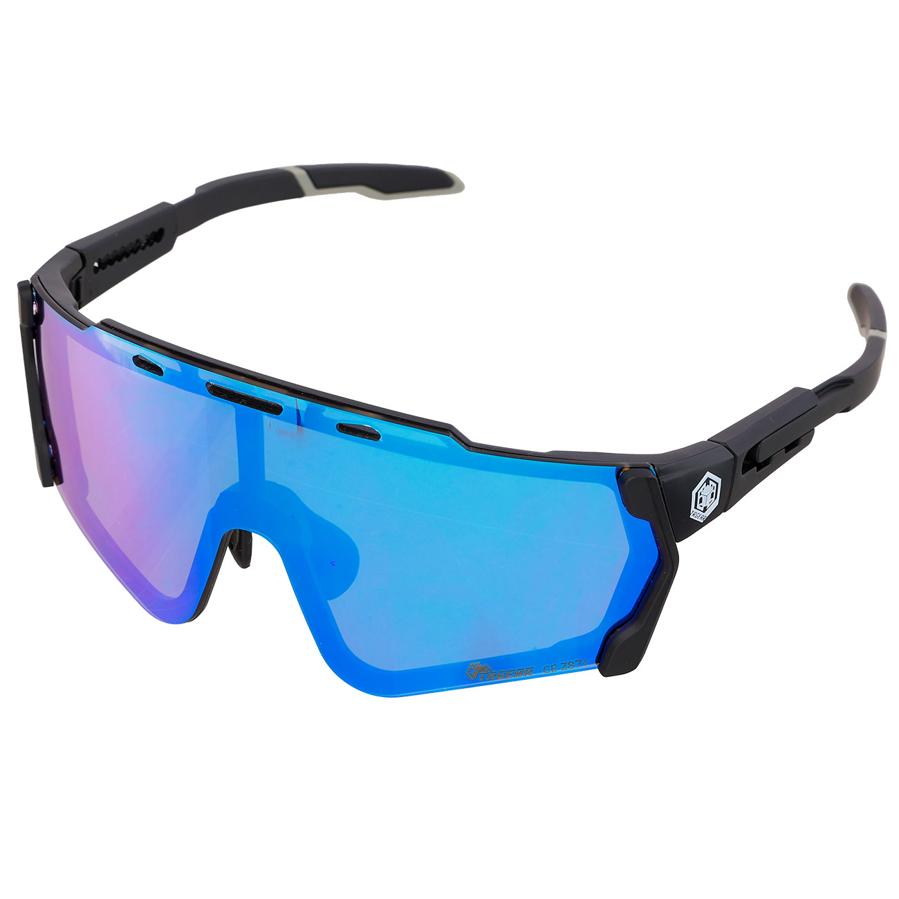 TRGear Tactical Shooting Goggle Schiebrille Komplettset mit Etui schwarz - Glasfarbe blau Bild 1