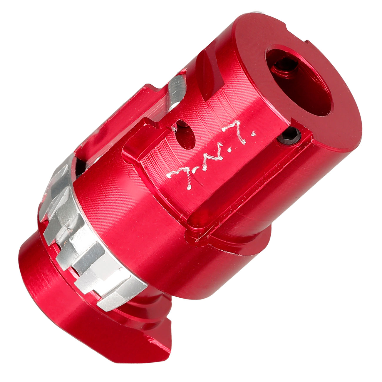 TNT Airsoft CNC Aluminium Hop-Up Chamber rot f. WE  PDW / SCAR / M1A1 / AK / SVD GBB Gewehre Bild 2