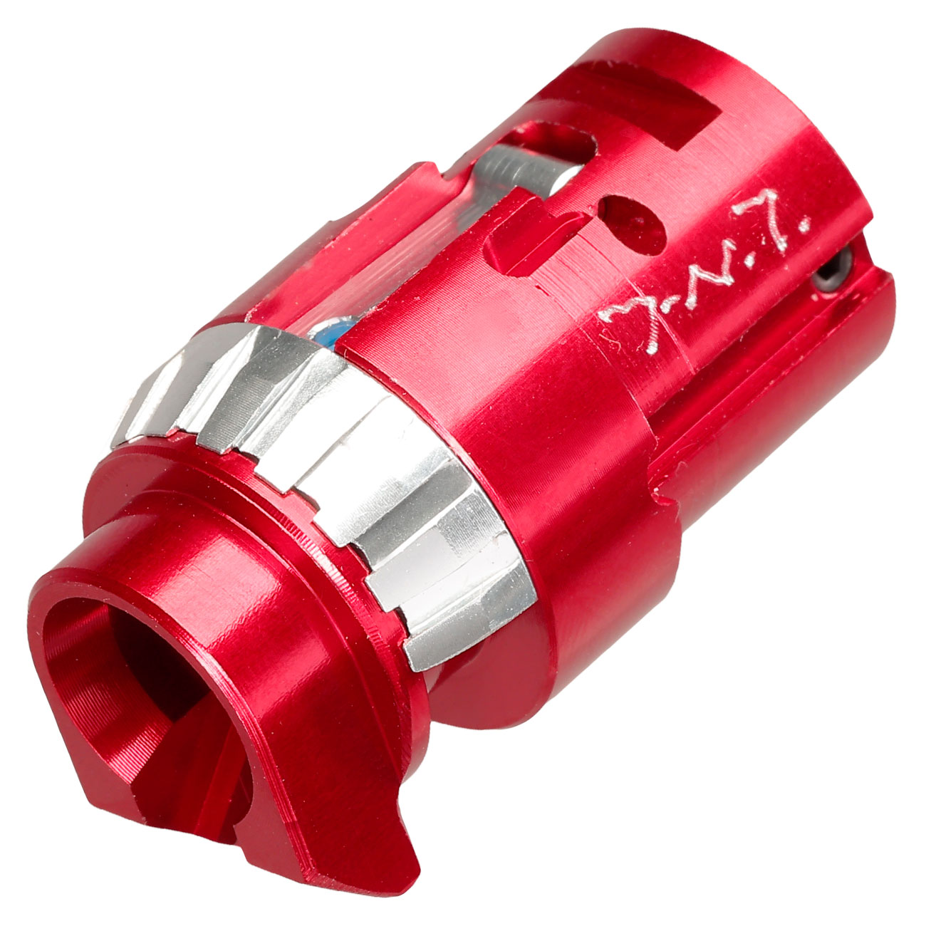 TNT Airsoft CNC Aluminium Hop-Up Chamber rot f. WE  PDW / SCAR / M1A1 / AK / SVD GBB Gewehre Bild 3