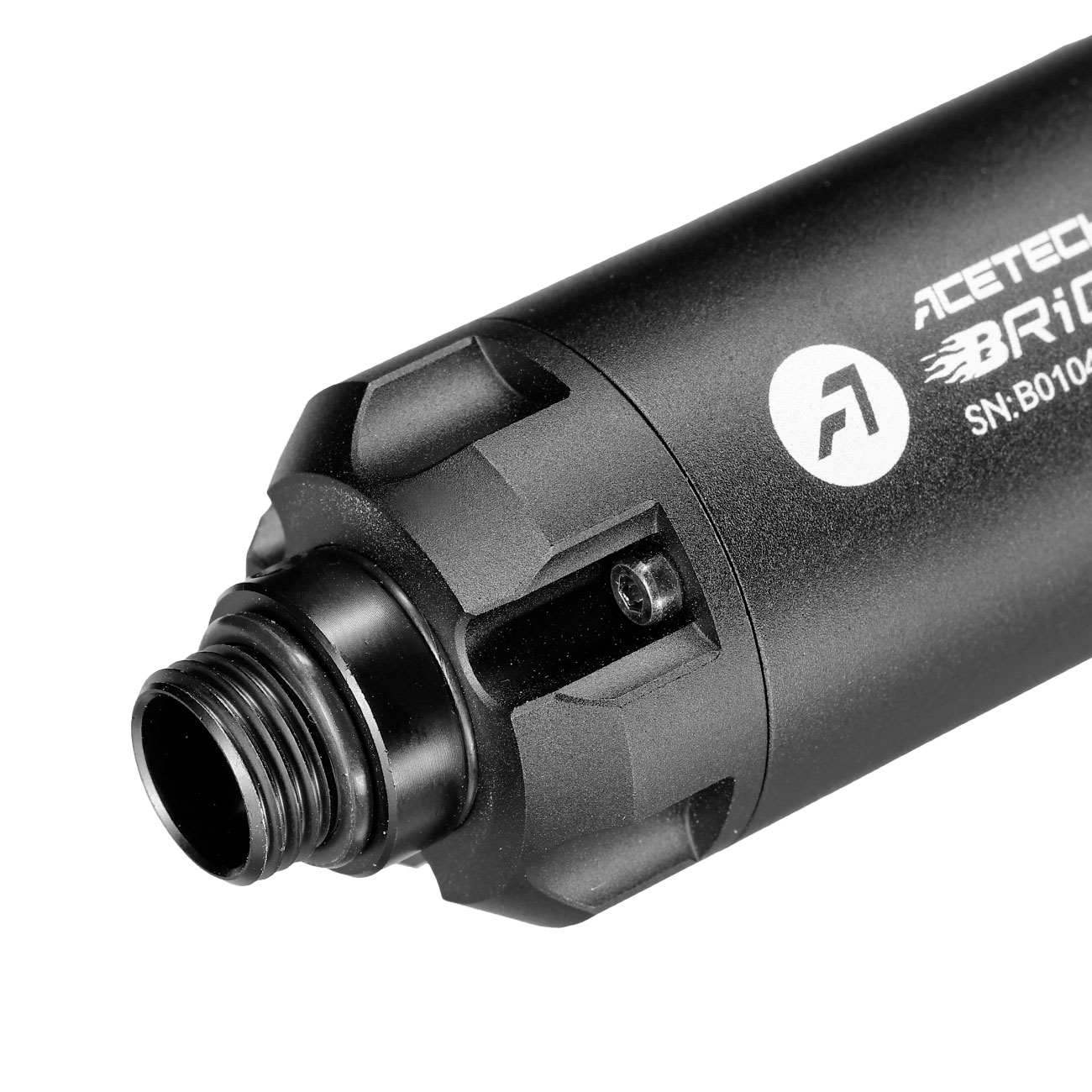 Acetech Brighter CS Aluminium Silencer Mini Tracer Unit inkl. LiPo Akku 11mm+ / 14mm- schwarz Bild 7