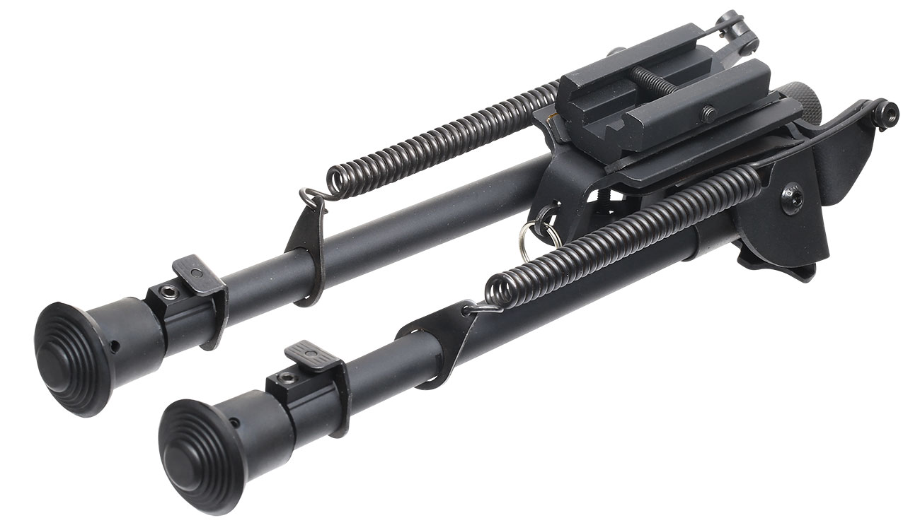 King Arms Spring Eject Zweibein mit 21mm / Sniper Halterung 220 - 370 mm schwarz - V2