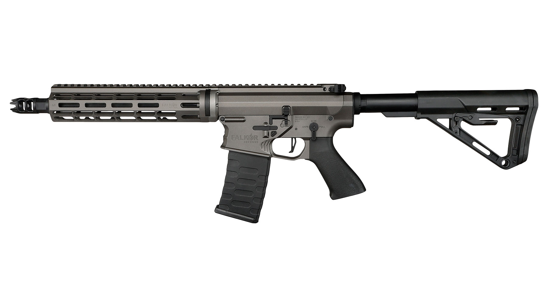 APS / EMG Falkor Defense Blitz Compact 2.0 RS-3 eSilver Edge SDU-MosFet Vollmetall S-AEG 6mm grau Bild 1