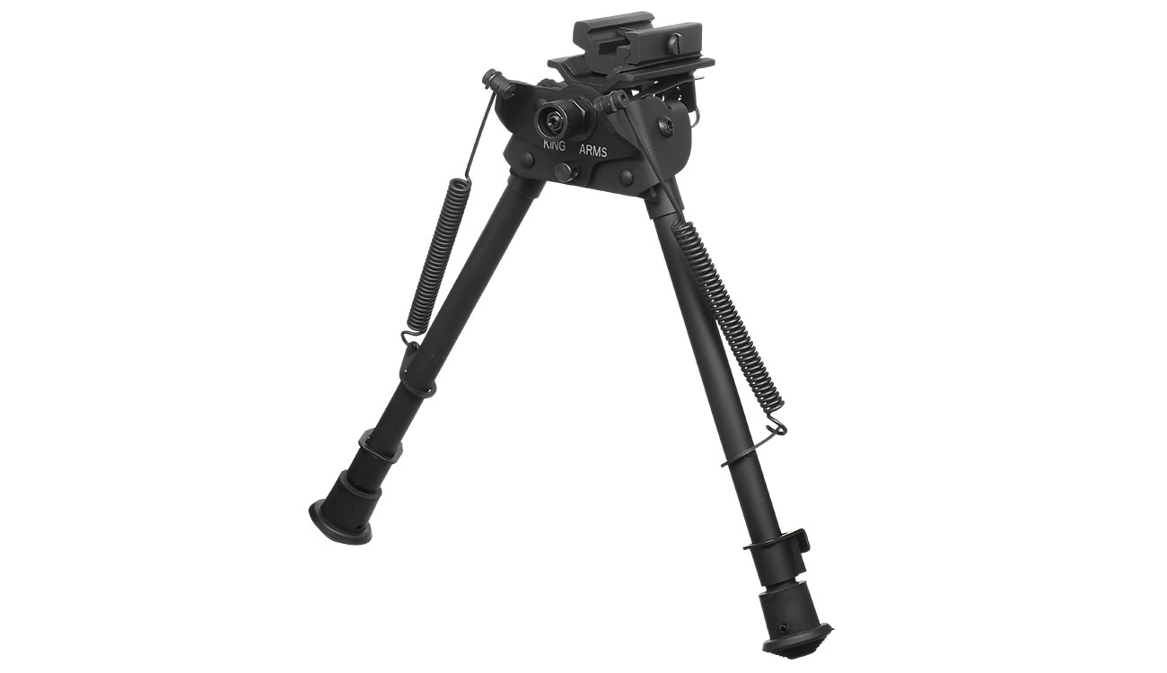 King Arms Spring Eject Zweibein mit 21mm / Sniper Halterung 220 - 370 mm schwarz - V2 Bild 1